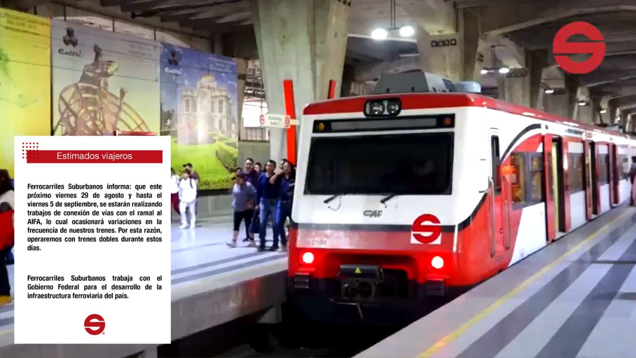 Habrá ajustes en el Tren Suburbano por conexión hacia el AIFA