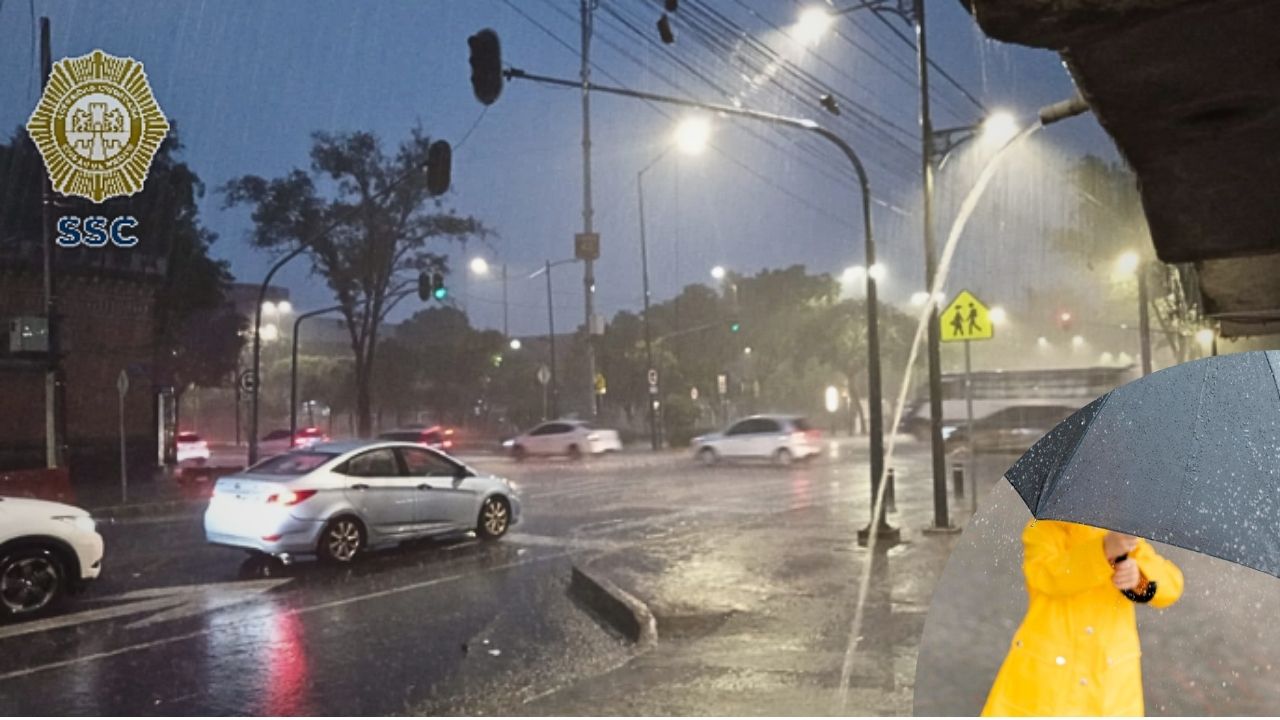 ¡Triple alerta en CDMX! Se registran Lluvias, granizo y relámpagos