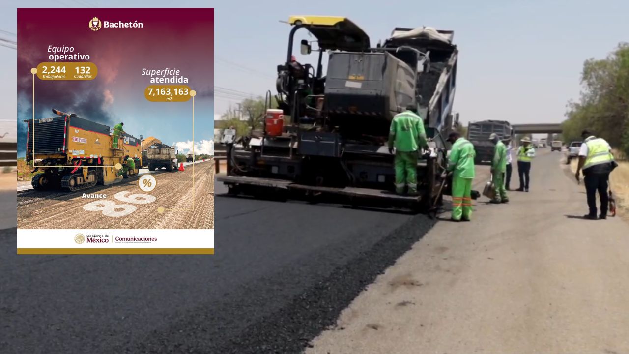 ¡Avanza el Bachetón! 86% de tramos carreteros atendidos  