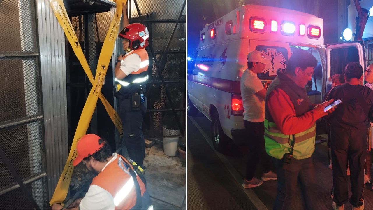 Se desploma elevador en la Hipódromo Condesa y deja siete heridos