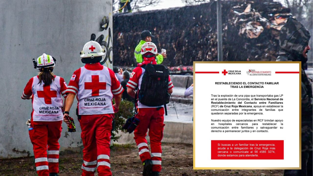 Cruz Roja activa búsqueda de personas tras explosión de pipa