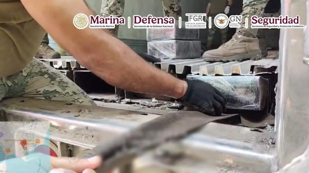 Aseguran tonelada y media de metanfetamina en Mazatlán