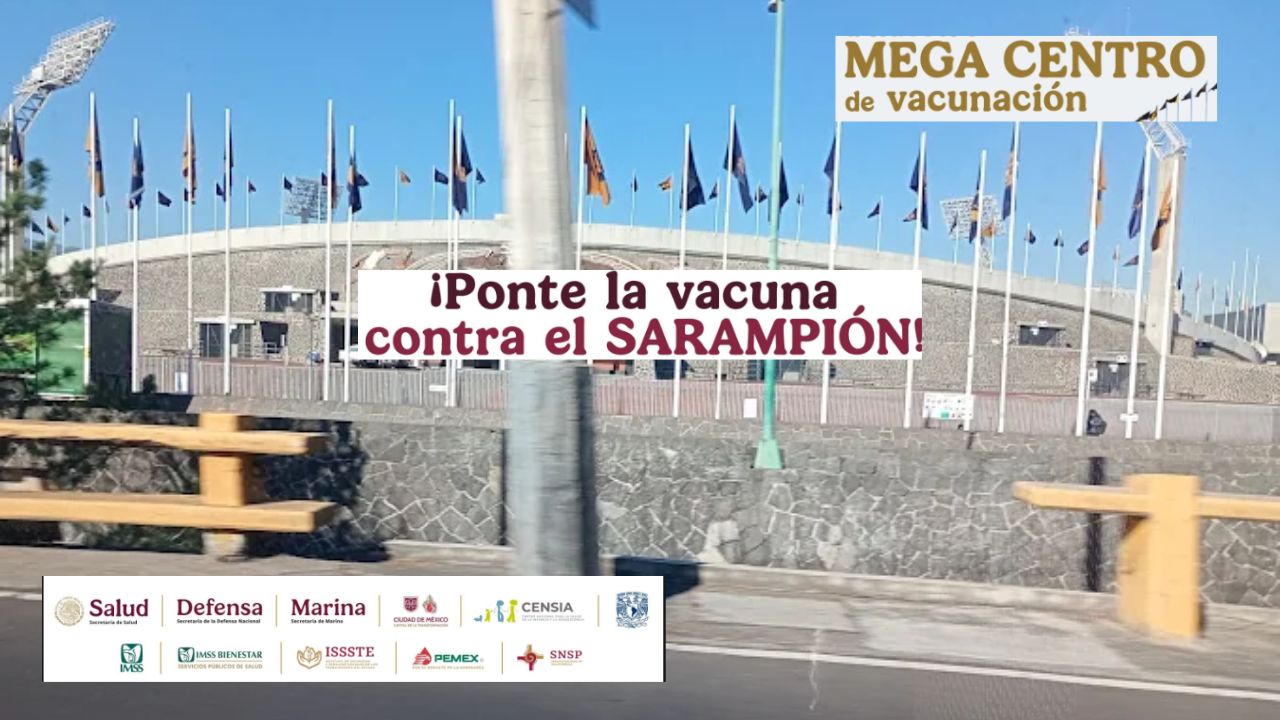Mega centro de vacunación contra sarampión