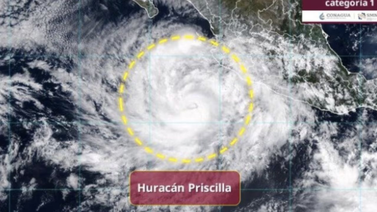 Priscilla se intensifica a huracán categoría 1