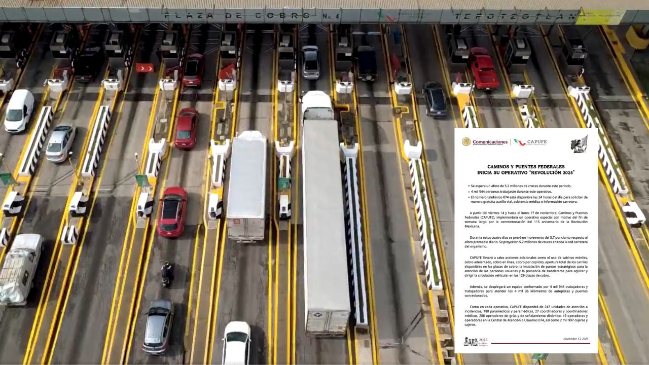 ¡Toma precauciones! Capufe activa operativo 