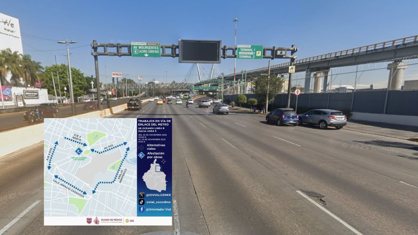 ¡Entérate! Cerrarán Circuito Interior por obras en Viaducto Elevado