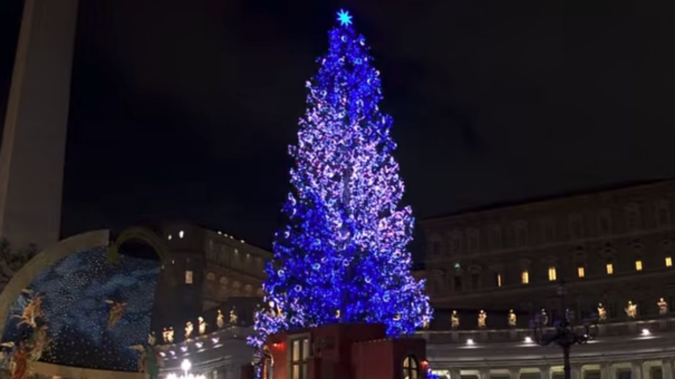 El Vaticano enciende su árbol navideño