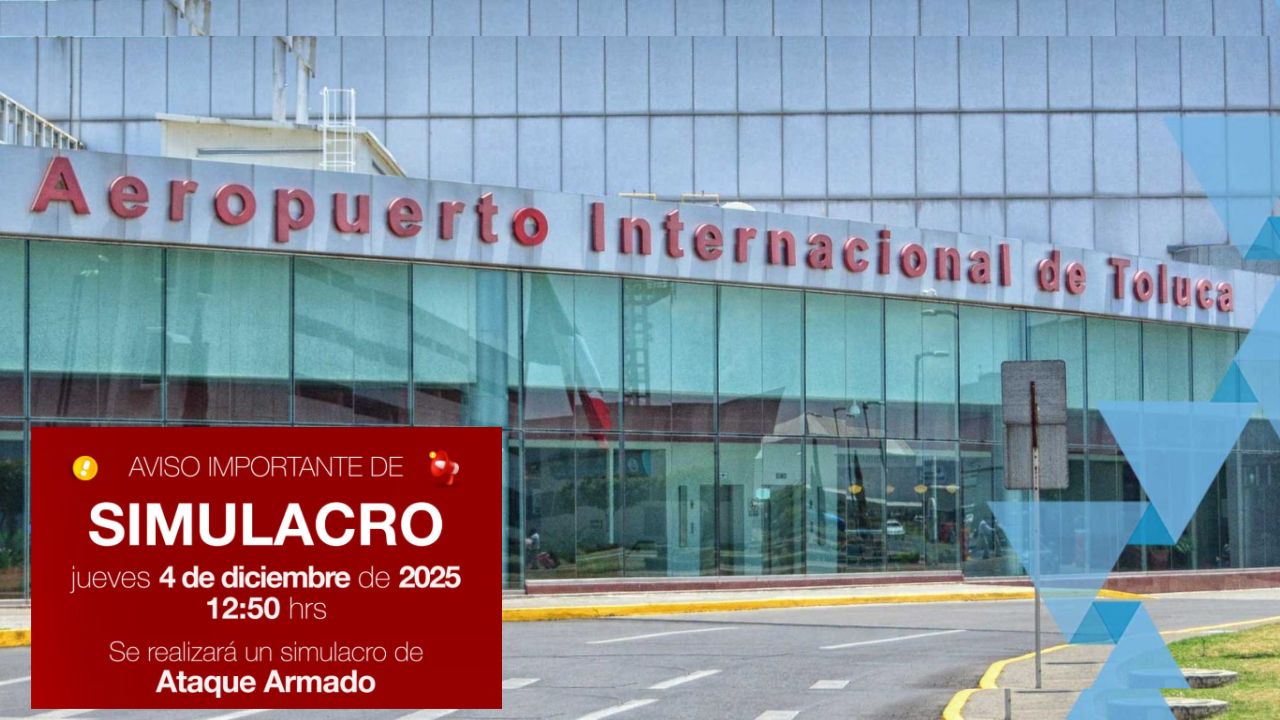 ¡Atención! Simulacro de ataque armado en el Aeropuerto de Toluca