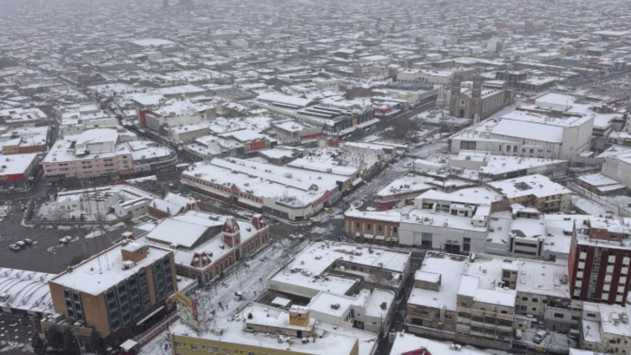 Tormenta invernal pinta de blanco Ciudad Juárez