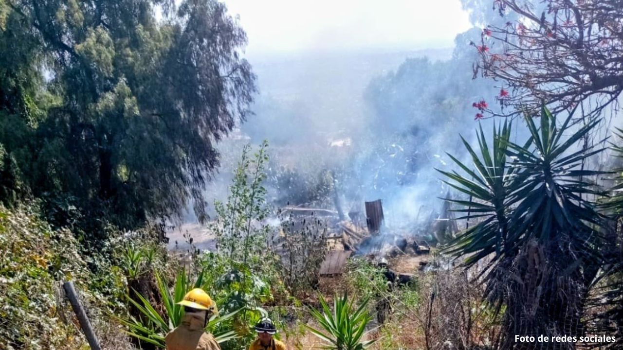 Se registra incendio de pastizal en Atizapán