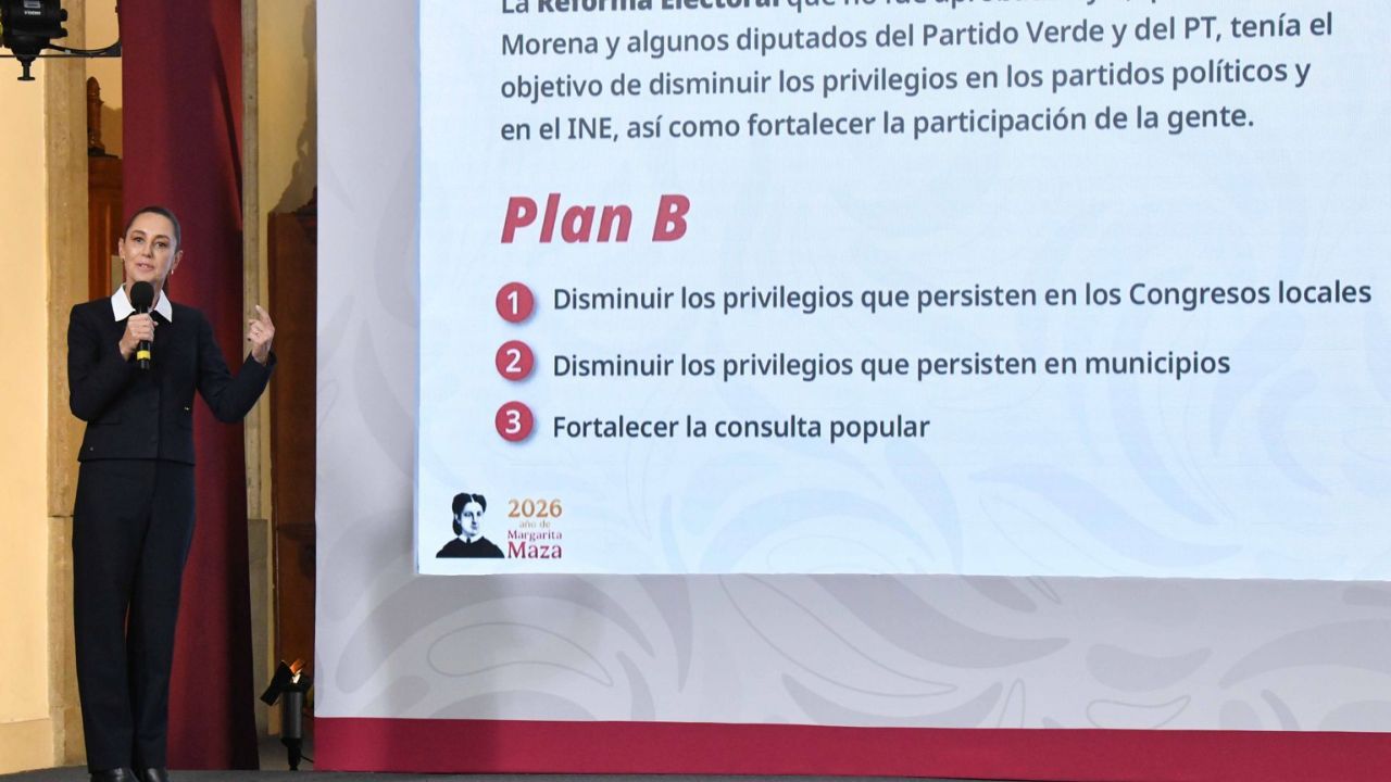 Sheinbaum anuncia “Plan B” de reforma electoral