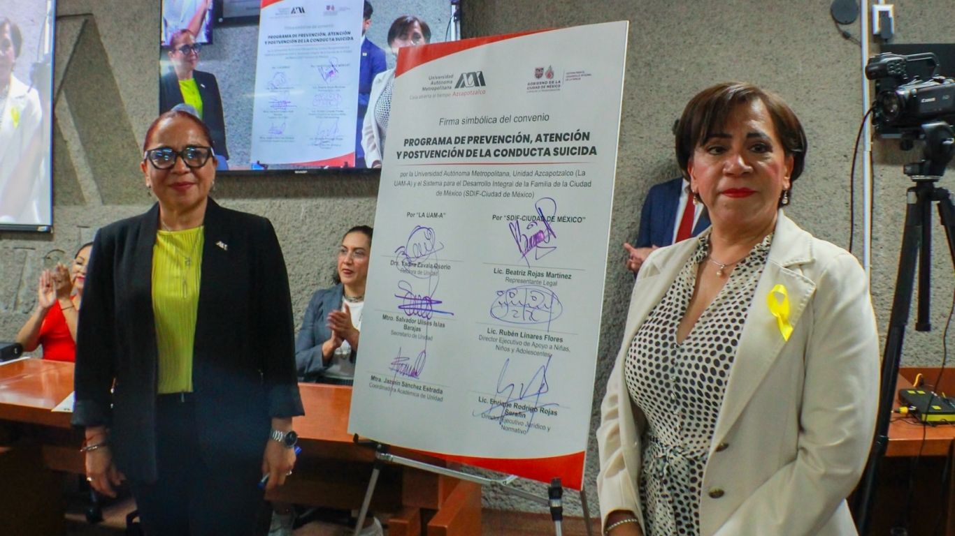 DIF y UAM firman convenio contra suicidio
