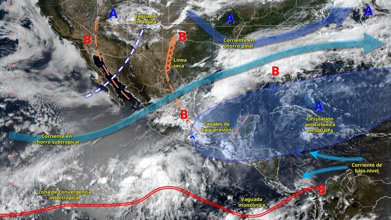 Alertan por lluvias intensas en el Golfo y centro del país