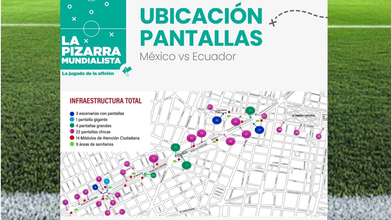 ¡Más pantallas gigantes para el partido México-Ecuador!