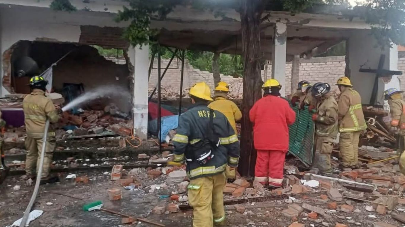 Explota pirotecnia en Acámbaro, Guanajuato