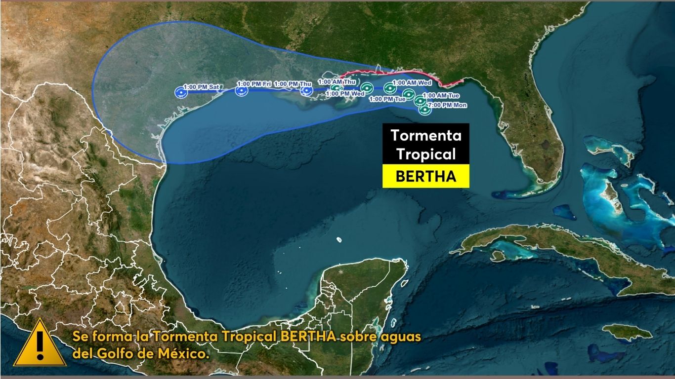 ¡Bertha ya es tormenta tropical!