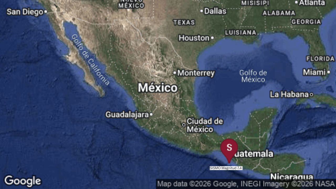 Sismo de 7.4 sacude costas de Chiapas