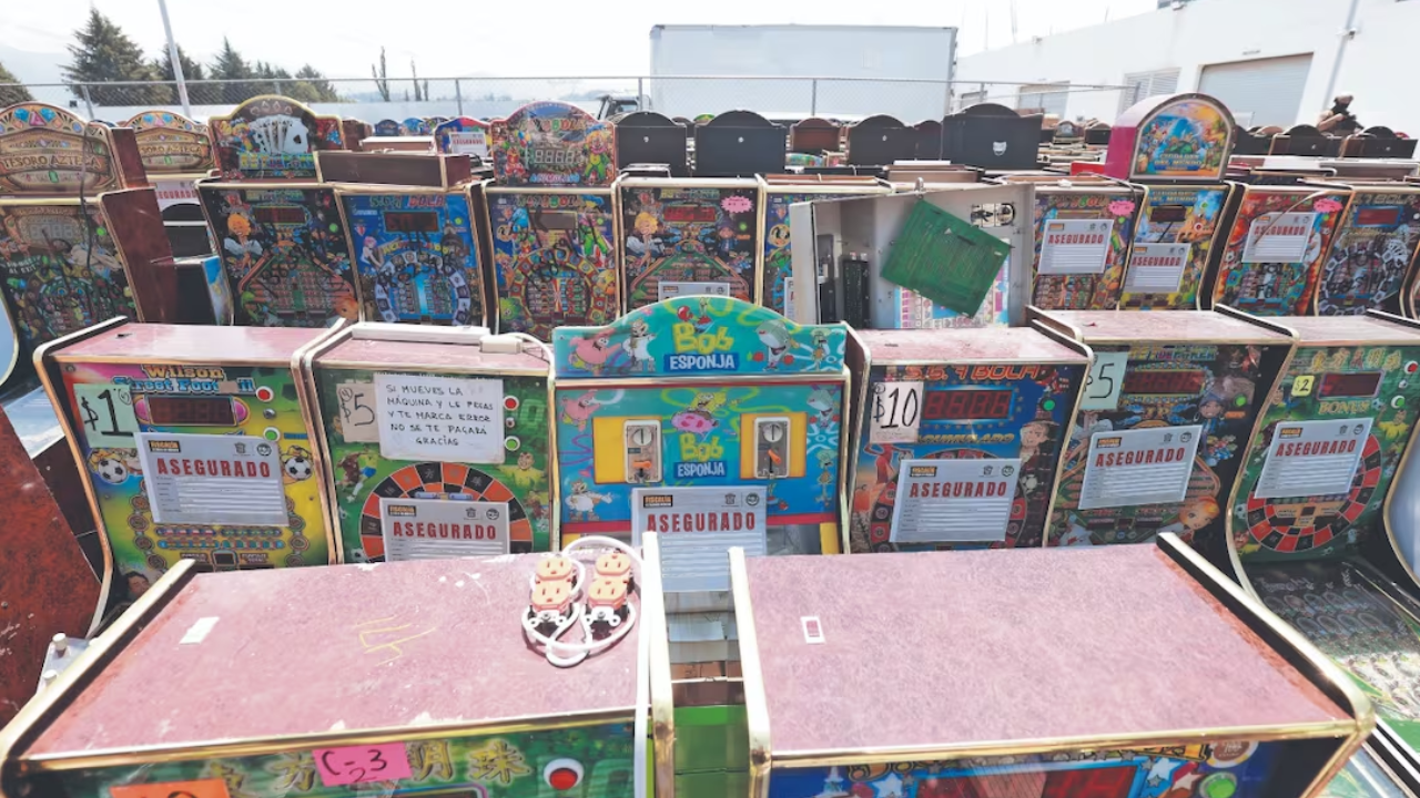 Decomisan más de 3 mil tragamonedas en Edomex 