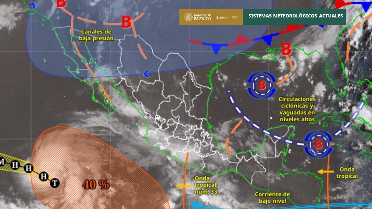 ¡Paraguas a la mano! Onda tropical 33 traerá lluvias en gran parte de México