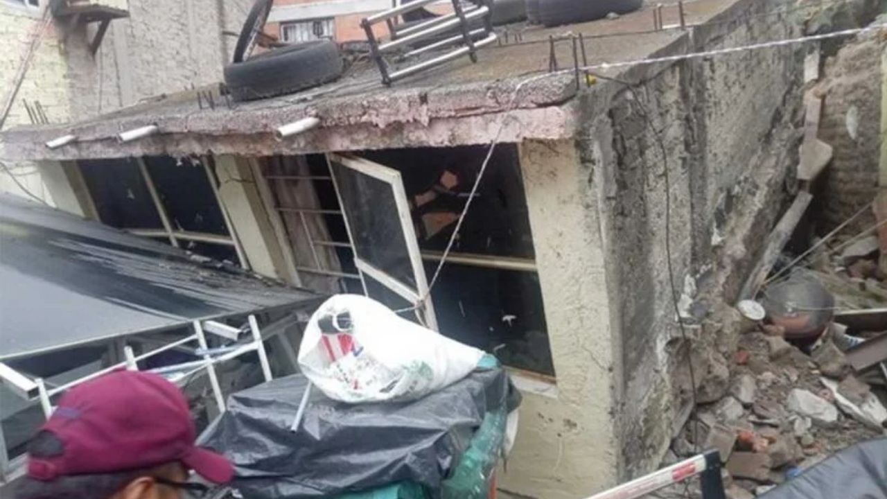 Colapsa parcialmente vecindad en la colonia Morelos